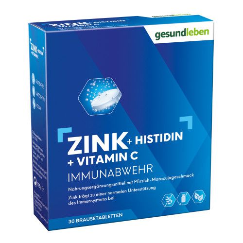 gesund leben Zink (10 mg) + Histidin + Vitamin C Brausetabletten